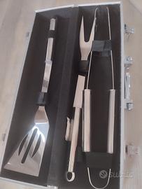 set per barbecue in acciaio inox 