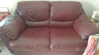 poltrona in pelle biposto