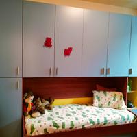 cameretta bambino a ponte con cassetto estraibile 