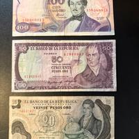 3 banconote Colombia