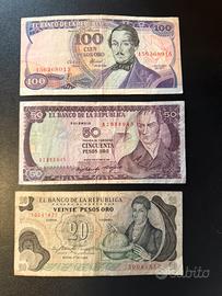 3 banconote Colombia