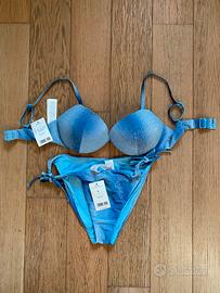 Bikini Calzedonia azzurro glitterato