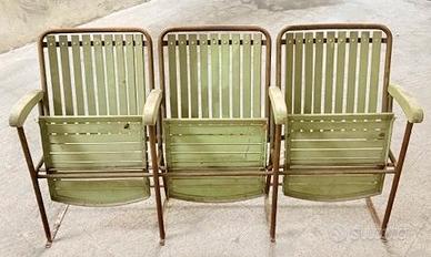 Poltrone cinema anni '50/'60 – ferro e legno