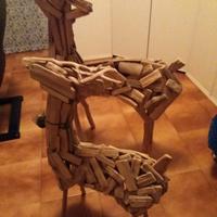 2 renne in legno