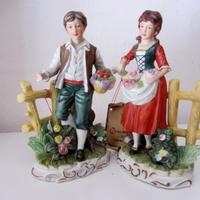 Coppia STATUINE CERAMICA ICW Firenze