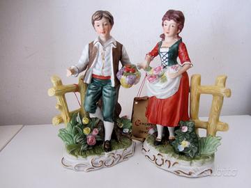 Coppia STATUINE CERAMICA ICW Firenze