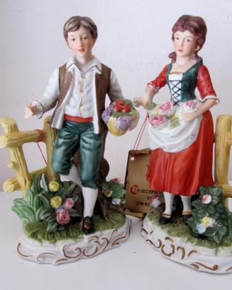 Coppia STATUINE CERAMICA ICW Firenze