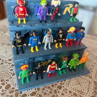 Espositore playmobil dc e personaggi