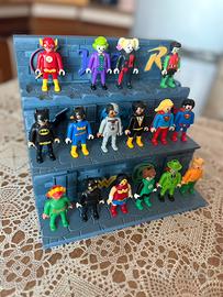 Espositore playmobil dc e personaggi