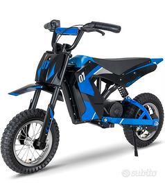 Moto elettrica blu bambino