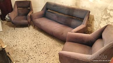 Set Divano e Poltrone Vintage