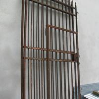 Antico cancello ferro battuto fine 800 co pedonale