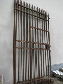 Antico cancello ferro battuto fine 800 co pedonale