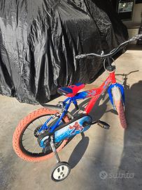 Bici bimbo 16 spiderman con rotelle
