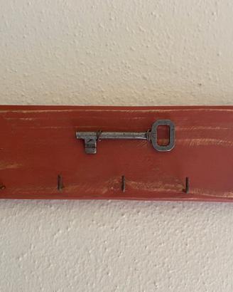 Porta chiavi da appendere rosso country