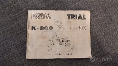 libretto uso e manutenzioni fantic trial 