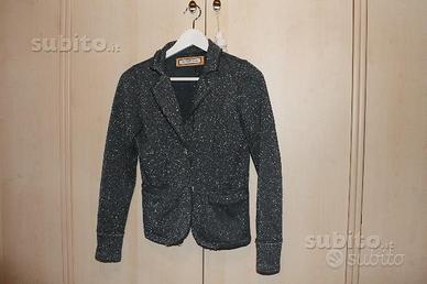 Giacca lame' grigio blu