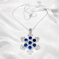 Ciondolo grande in argento con pietra Cianite