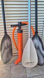 pompa sup più pagaia più due pagaie doppie 