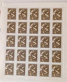 Francobolli  due fogli interi anno 1973  "