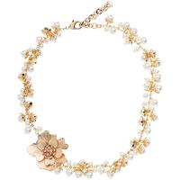 Collana fiori rose placcata oro 925