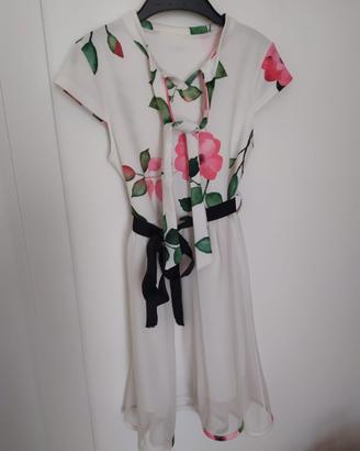 Elegante vestitino fantasia floreale bambina 10y
