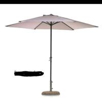 Ombrellone 3X3 écru con base cemento NUOVO in scat