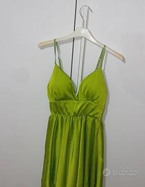 Vestito da sera di seta verde fluo!