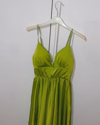 Vestito da sera di seta verde fluo!
