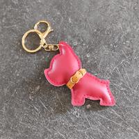 Portachiavi bulldog francese rosso