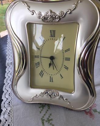 Orologio grande da tavolo in silver