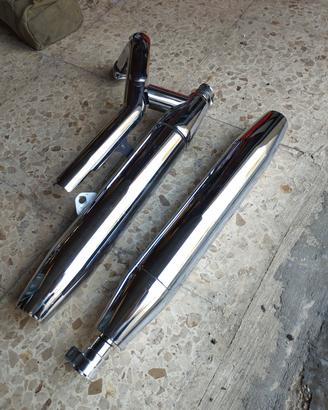 scarichi originali Yamaha dragstar 650 custom nuov