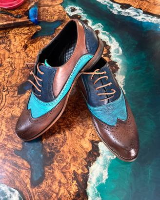 Scarpe stringate eleganti da uomo stile Brogue