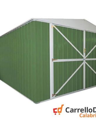 Box acciaio garage lamiera 360x600 verde