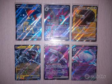 Lotto di 6 Carte Pokemon Ita Rare Holo Ex Full Art