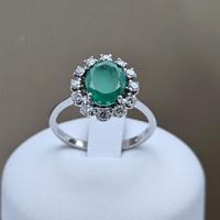 ANELLO ORO SMERALDO DIAMANTI