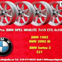 4 pz. cerchi BMW Minilite 7x15 ET5 1502-2002 1500-