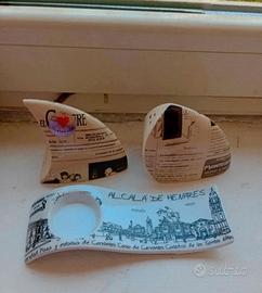 set completo sale e pepe in ceramica 