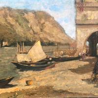 Dipinto olio su cartoncino G.Colmo.