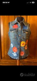 Gilet donna dipinto a mano, Roccobarocco tg M