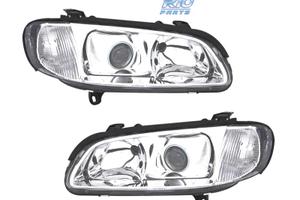 FARI PER OPEL OMEGA 94-99 LENTE CROMATA CON FONDO 