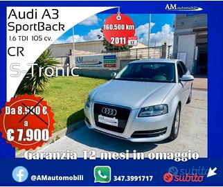 Audi A3 SPB 1.6 TDI 105 cv. CR S-Tronic Ambition