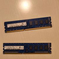 2 RAM Skhynix 4GB DDR3 1600 Mhz