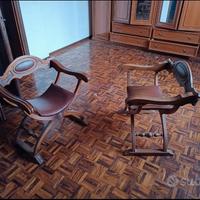 Sedie in legno lavorato vintage