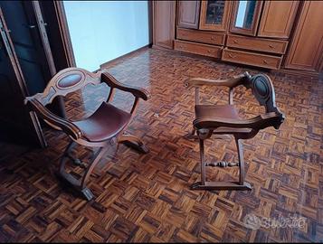 Sedie in legno lavorato vintage