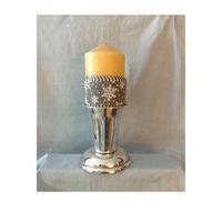Candela con vaso in silver plated