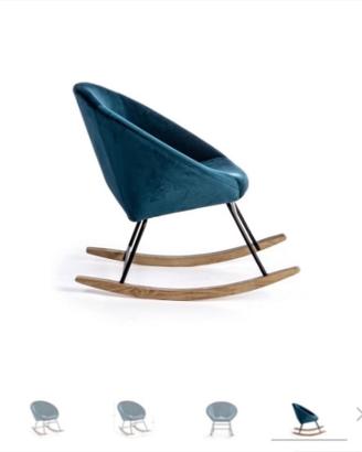 Bizzotto poltrona Anika a dondolo in velluto