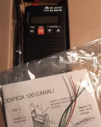Cb alan 98 NUOVO + kit 120 canali+antenna magn