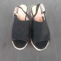 sandali camoscio nero n.38