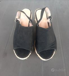 sandali camoscio nero n.38